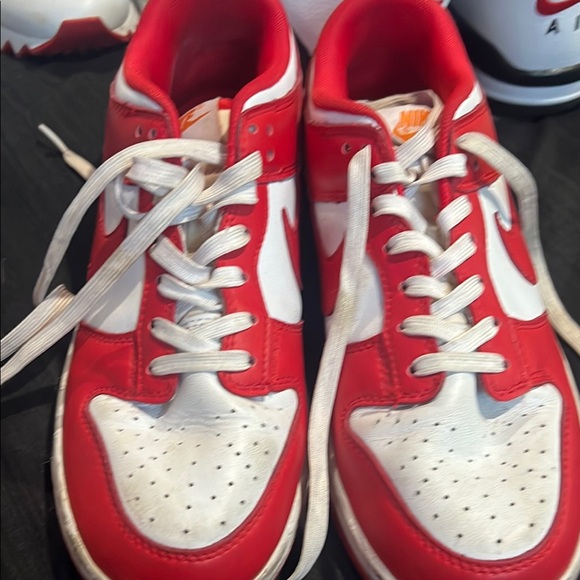 Nike Shoes - Nike Kids Red and White Athletic Sneakers